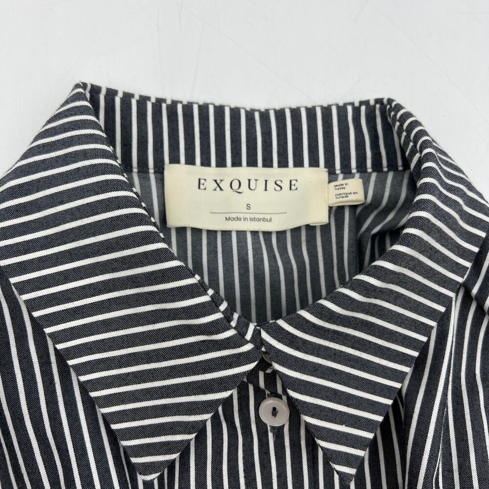 Exquise Tobie Button-Front Pleated Mini Shirt Dre… - image 3